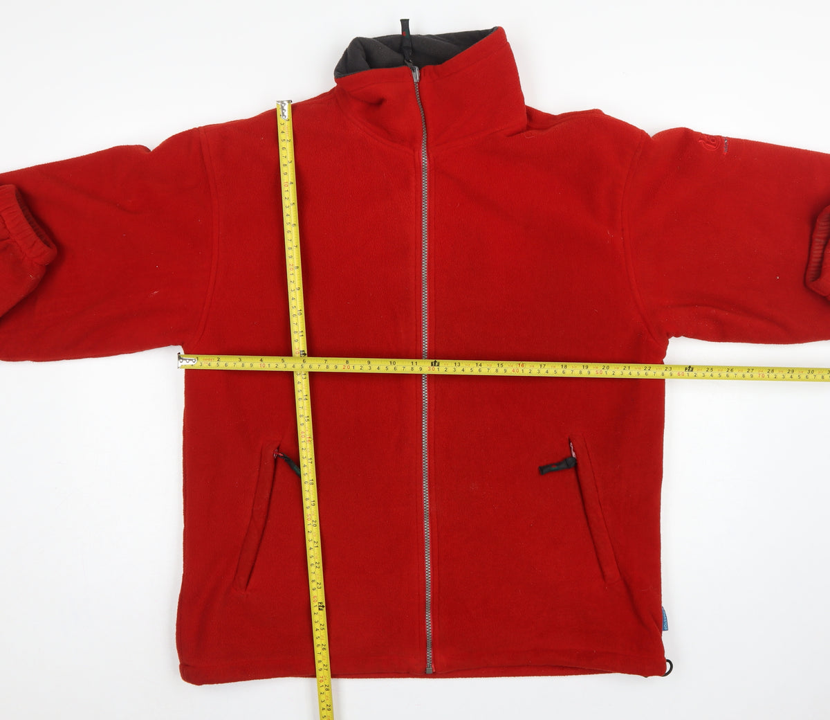 Wynster Men’s Red L Basic Fleece Jacket Full Zip Outdoor
