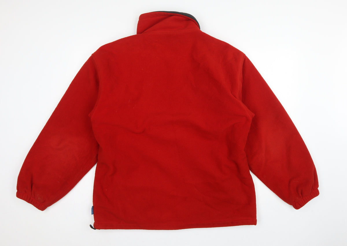 Wynster Men’s Red L Basic Fleece Jacket Full Zip Outdoor