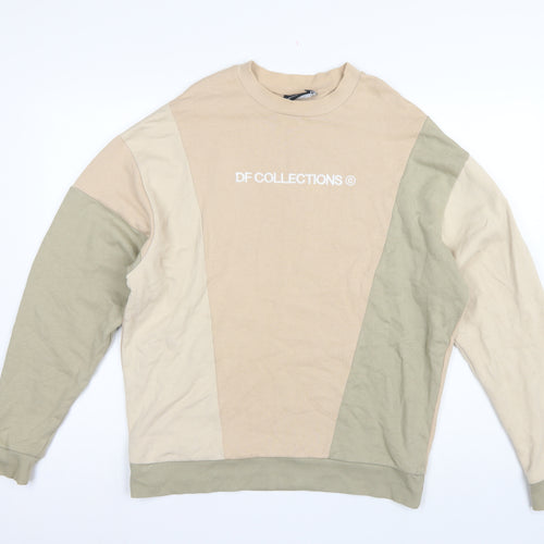 ASOS Design Men’s Multicoloured S Logo Colour Block Sweatshirt