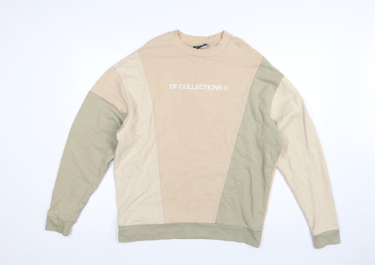 ASOS Design Men’s Multicoloured S Logo Colour Block Sweatshirt