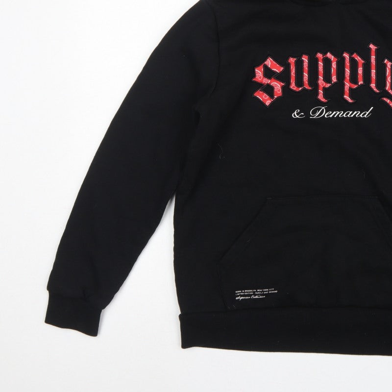 Supply & Demand Boys Black XL 13-15 Pullover Graphic Hoodie