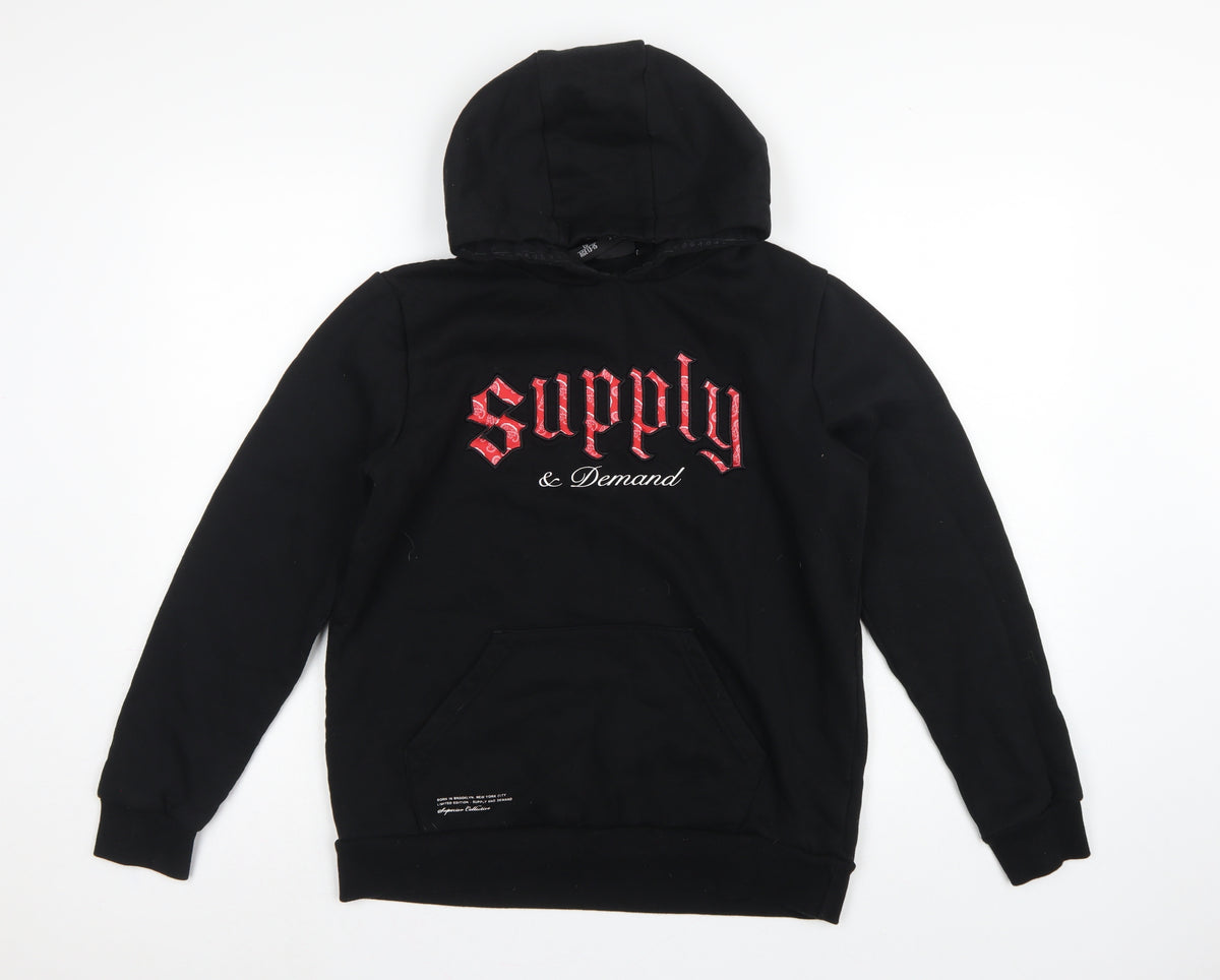 Supply & Demand Boys Black XL 13-15 Pullover Graphic Hoodie