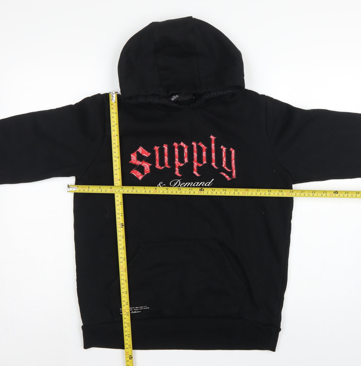Supply & Demand Boys Black XL 13-15 Pullover Graphic Hoodie