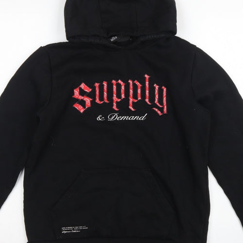 Supply & Demand Boys Black XL 13-15 Pullover Graphic Hoodie