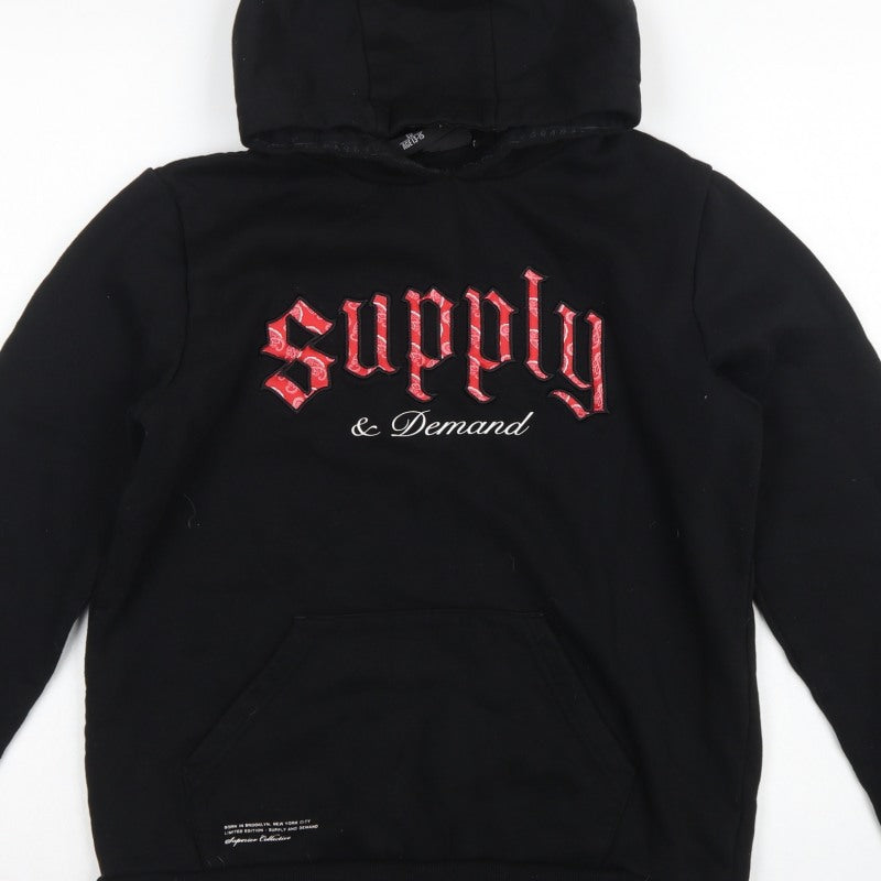 Supply & Demand Boys Black XL 13-15 Pullover Graphic Hoodie
