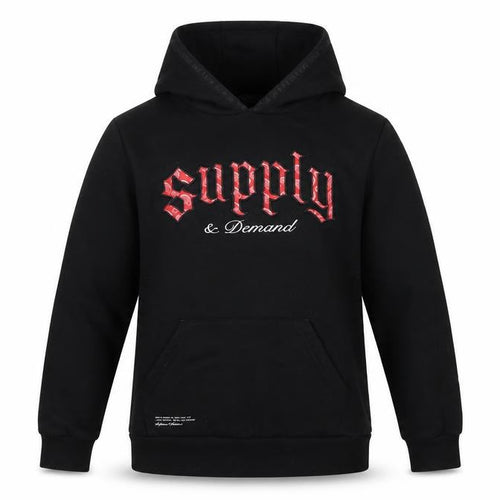 Supply & Demand Boys Black XL 13-15 Pullover Graphic Hoodie