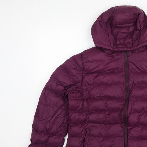Mountain Warehouse Women's Purple UK 16 Hooded Puffer Jacket