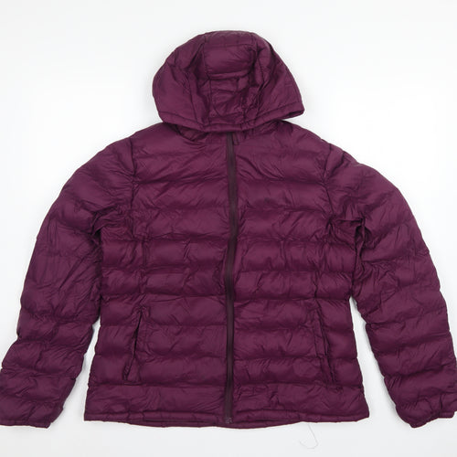 Mountain Warehouse Women's Purple UK 16 Hooded Puffer Jacket