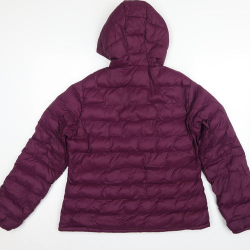 Mountain Warehouse Women's Purple UK 16 Hooded Puffer Jacket
