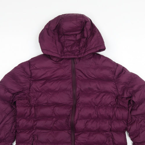 Mountain Warehouse Women's Purple UK 16 Hooded Puffer Jacket