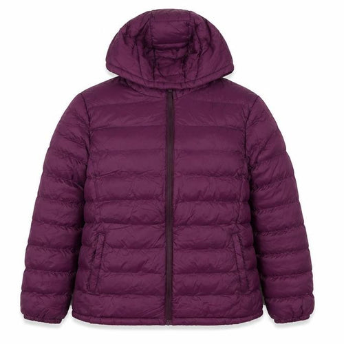 Mountain Warehouse Women's Purple UK 16 Hooded Puffer Jacket