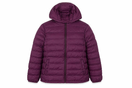 Mountain Warehouse Women's Purple UK 16 Hooded Puffer Jacket