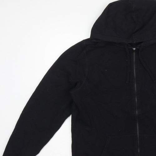 Reebok Men’s Black L Full Zip Hooded Fleece Hoodie Pockets