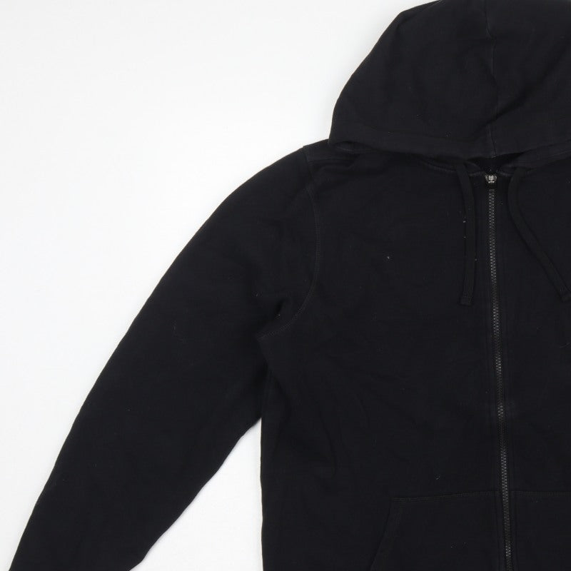 Reebok Men’s Black L Full Zip Hooded Fleece Hoodie Pockets