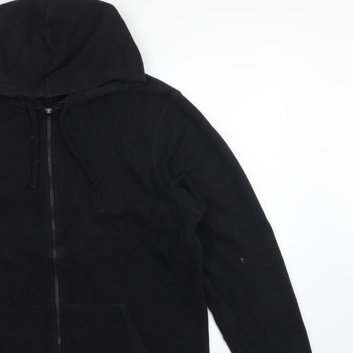 Reebok Men’s Black L Full Zip Hooded Fleece Hoodie Pockets