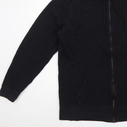 Reebok Men’s Black L Full Zip Hooded Fleece Hoodie Pockets