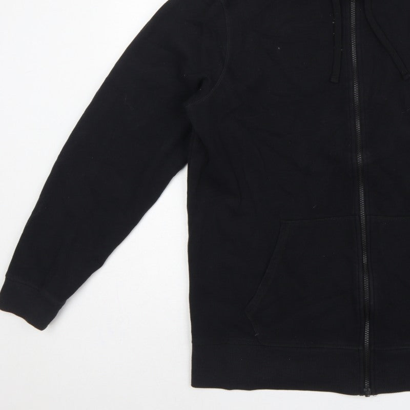 Reebok Men’s Black L Full Zip Hooded Fleece Hoodie Pockets