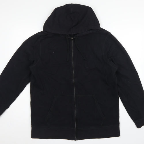 Reebok Men’s Black L Full Zip Hooded Fleece Hoodie Pockets