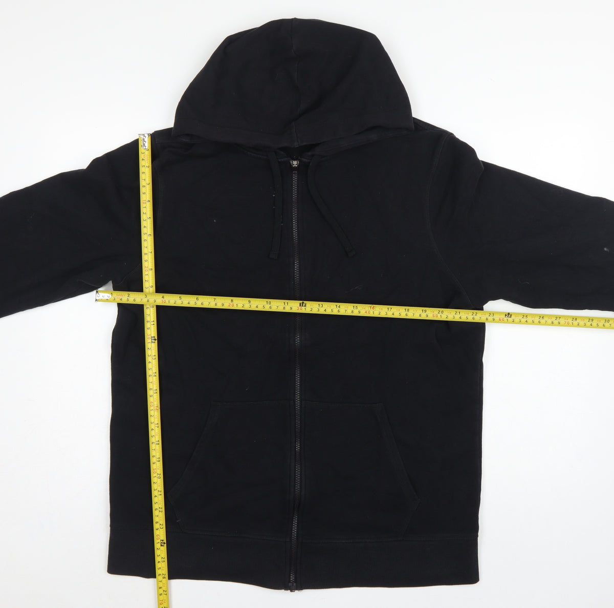 Reebok Men’s Black L Full Zip Hooded Fleece Hoodie Pockets