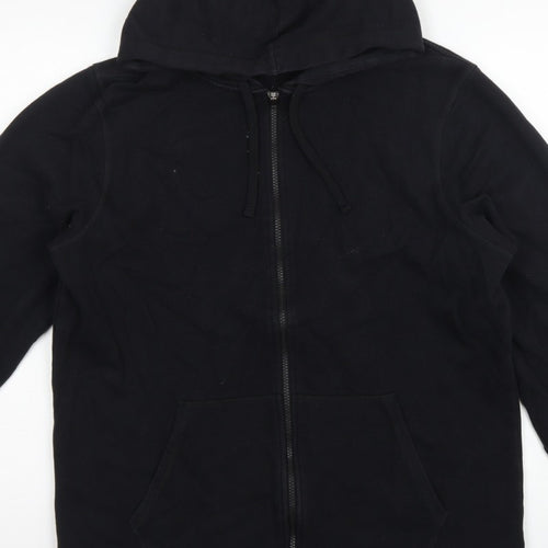 Reebok Men’s Black L Full Zip Hooded Fleece Hoodie Pockets