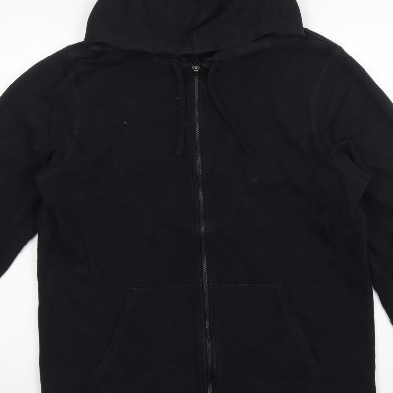 Reebok Men’s Black L Full Zip Hooded Fleece Hoodie Pockets