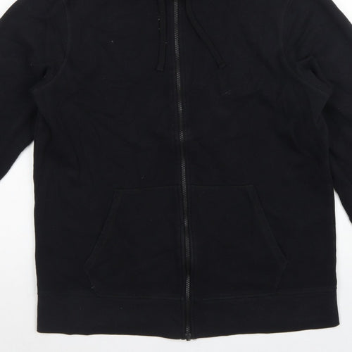 Reebok Men’s Black L Full Zip Hooded Fleece Hoodie Pockets