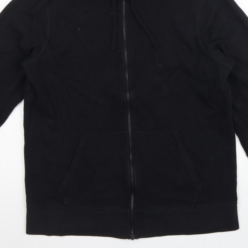 Reebok Men’s Black L Full Zip Hooded Fleece Hoodie Pockets