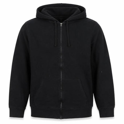 Reebok Men’s Black L Full Zip Hooded Fleece Hoodie Pockets