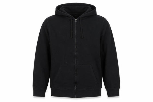 Reebok Men’s Black L Full Zip Hooded Fleece Hoodie Pockets