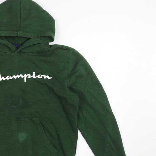 Champion Men’s Green M Pullover Logo Hoodie Pocket
