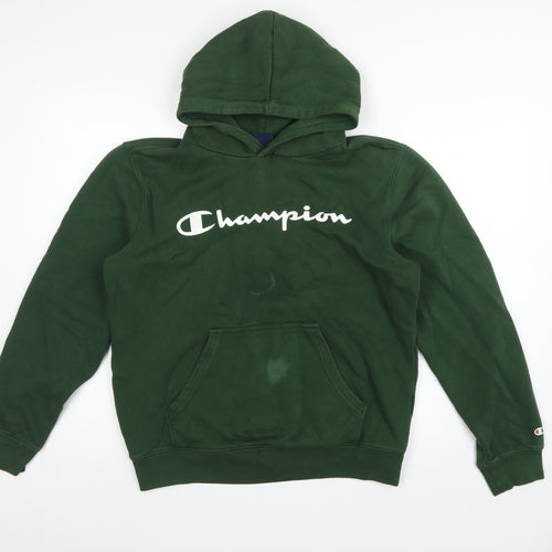 Champion Men’s Green M Pullover Logo Hoodie Pocket