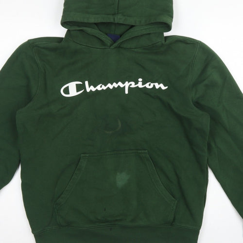 Champion Men’s Green M Pullover Logo Hoodie Pocket