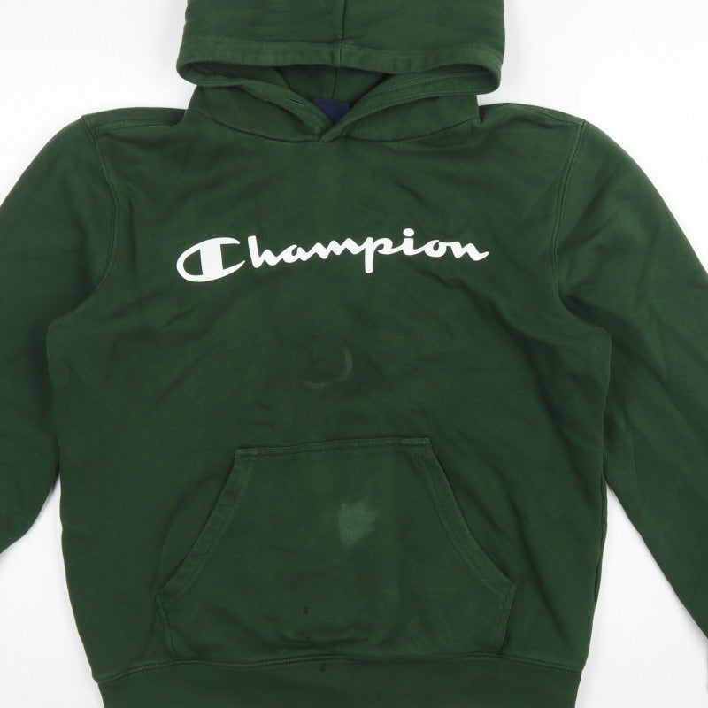 Champion Men’s Green M Pullover Logo Hoodie Pocket