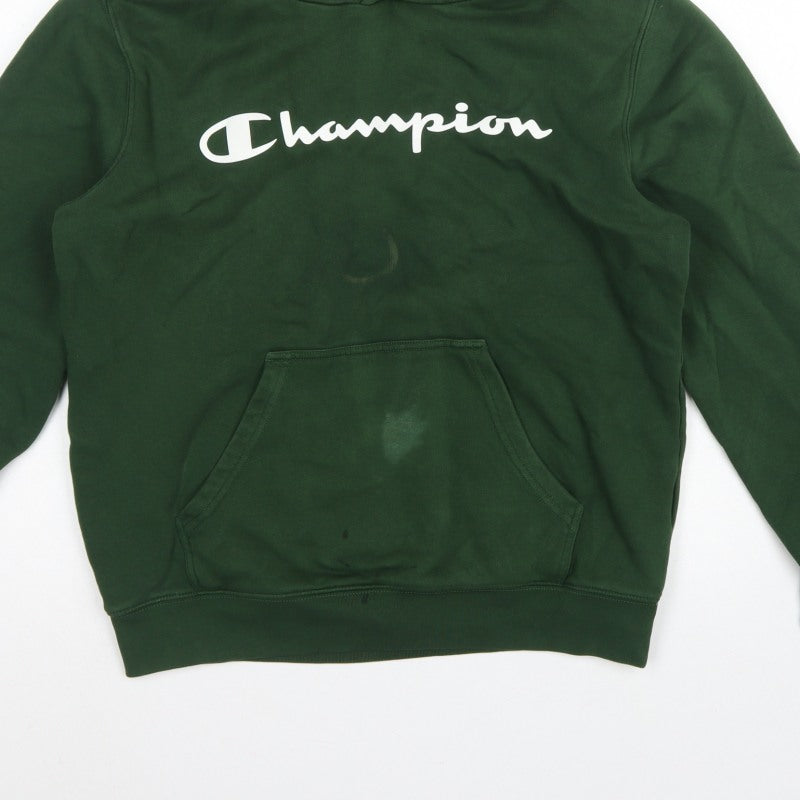 Champion Men’s Green M Pullover Logo Hoodie Pocket