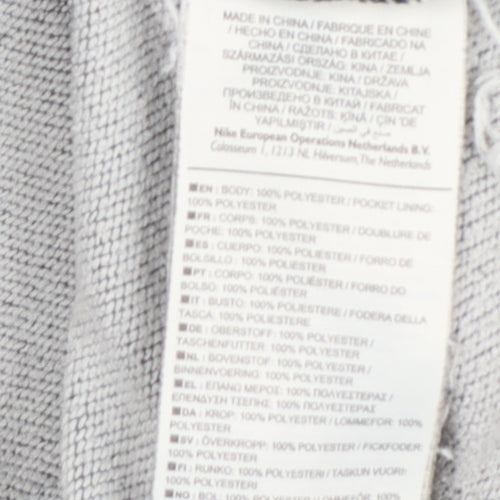 Nike Men’s Grey Large Pullover Dri-FIT Logo Hoodie