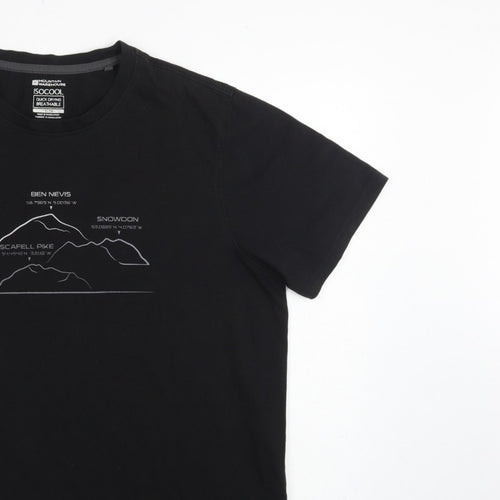 Mountain Warehouse Men Black XL Isocool Mountain Graphic T-Shirt