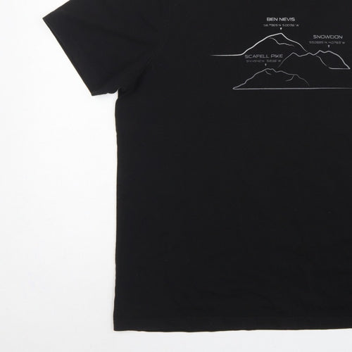 Mountain Warehouse Men Black XL Isocool Mountain Graphic T-Shirt