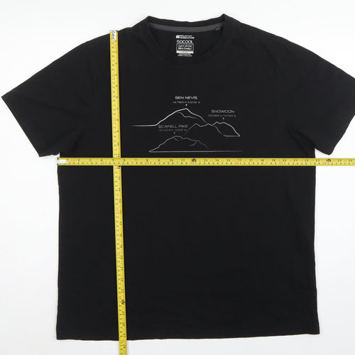 Mountain Warehouse Men Black XL Isocool Mountain Graphic T-Shirt