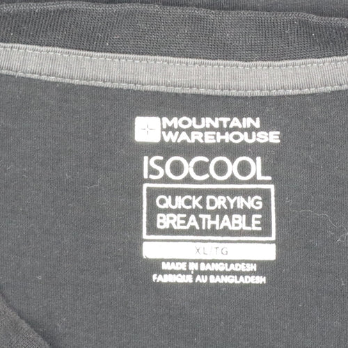 Mountain Warehouse Men Black XL Isocool Mountain Graphic T-Shirt