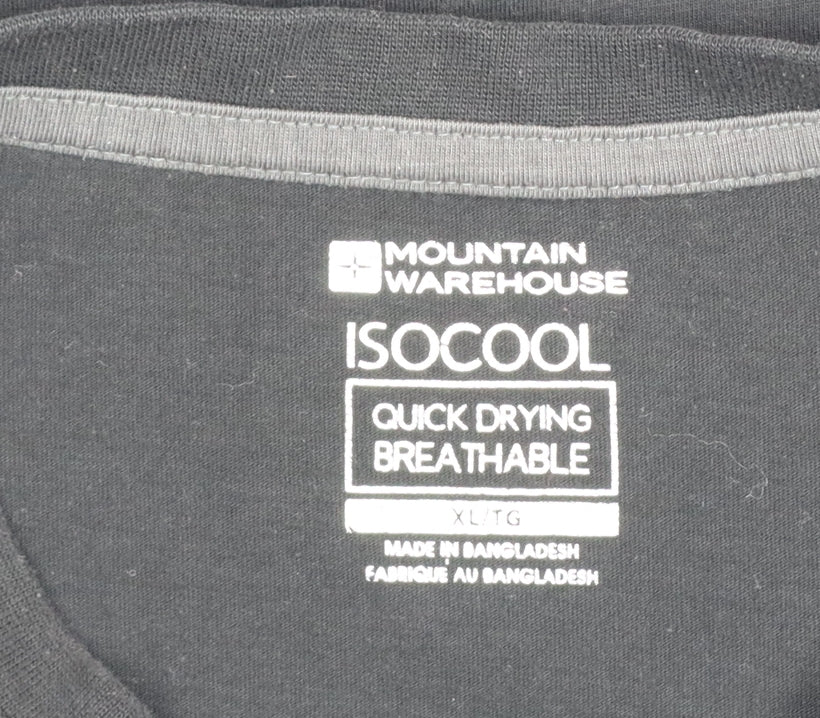 Mountain Warehouse Men Black XL Isocool Mountain Graphic T-Shirt
