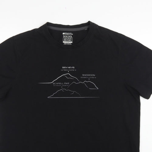 Mountain Warehouse Men Black XL Isocool Mountain Graphic T-Shirt