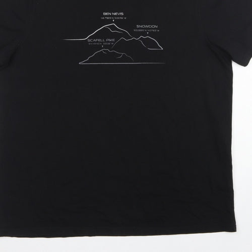 Mountain Warehouse Men Black XL Isocool Mountain Graphic T-Shirt