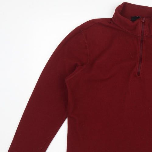 The North Face Men’s Red L Quarter Zip Fleece Sweatshirt Outdoor