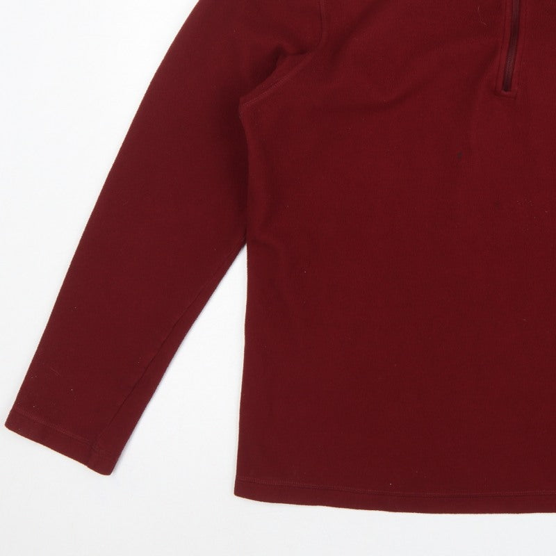 The North Face Men’s Red L Quarter Zip Fleece Sweatshirt Outdoor