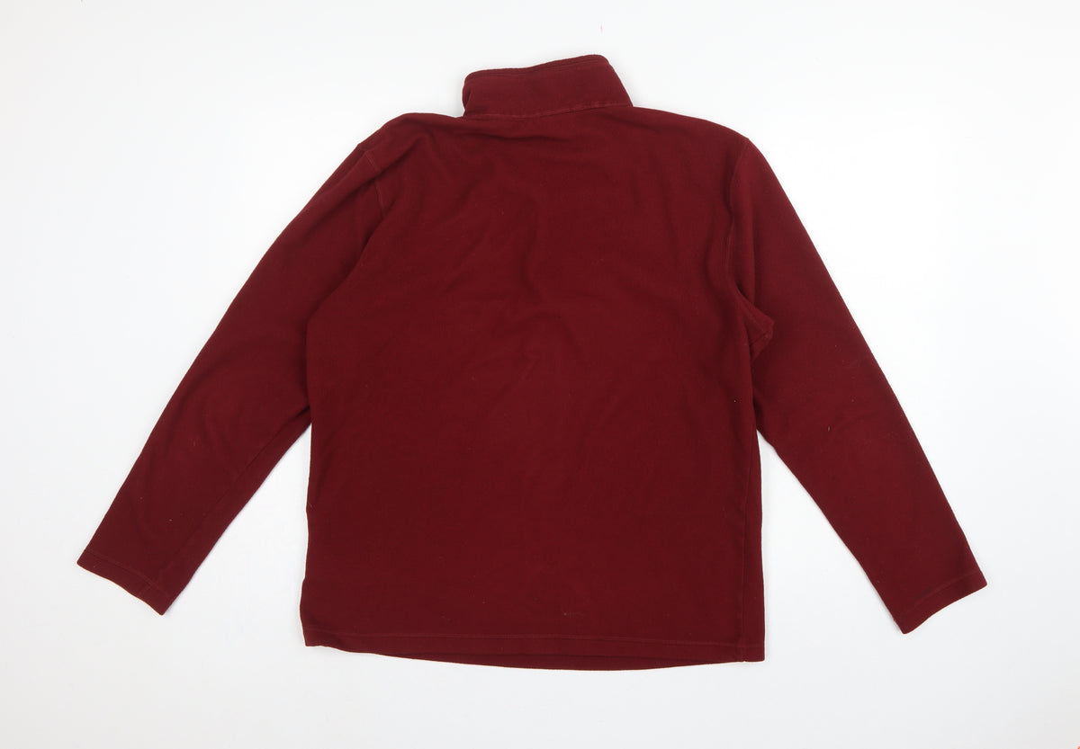 The North Face Men’s Red L Quarter Zip Fleece Sweatshirt Outdoor
