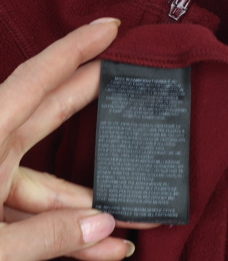 The North Face Men’s Red L Quarter Zip Fleece Sweatshirt Outdoor