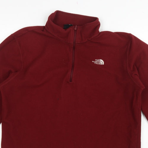 The North Face Men’s Red L Quarter Zip Fleece Sweatshirt Outdoor