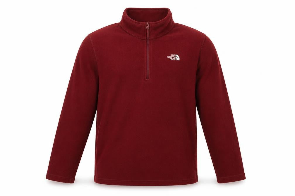 The North Face Men’s Red L Quarter Zip Fleece Sweatshirt Outdoor