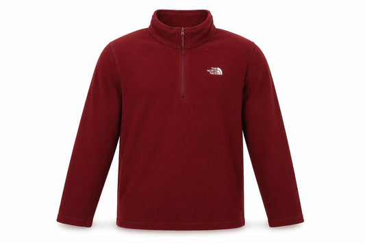 The North Face Men’s Red L Quarter Zip Fleece Sweatshirt Outdoor