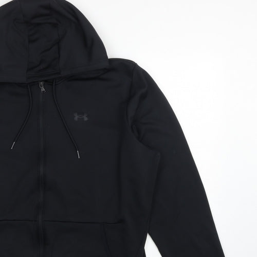 Under Armour Men’s Black 2XL Loose Full Zip Hooded Sports Hoodie